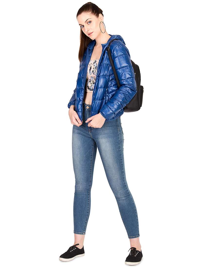 hooded neck quilted jacket - 16179908 -  Standard Image - 3