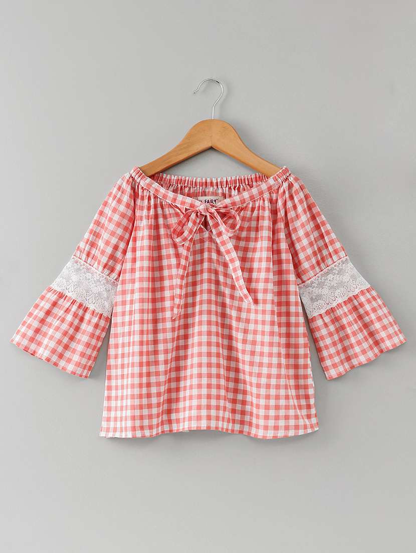 tie front checkered top