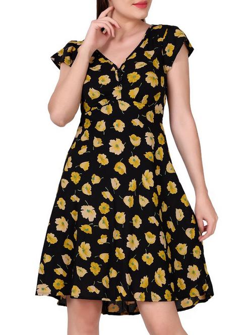 tie back fit & flare dress - 16187517 - Standard Image - 0