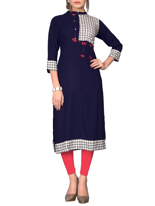 kaantha embroidered straight kurta - 16188809 -  Standard Image - 0