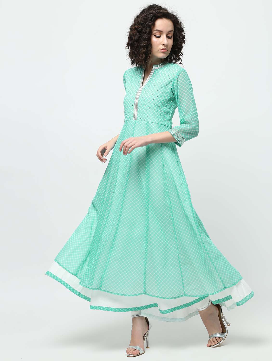 leheriya anarkali kurta