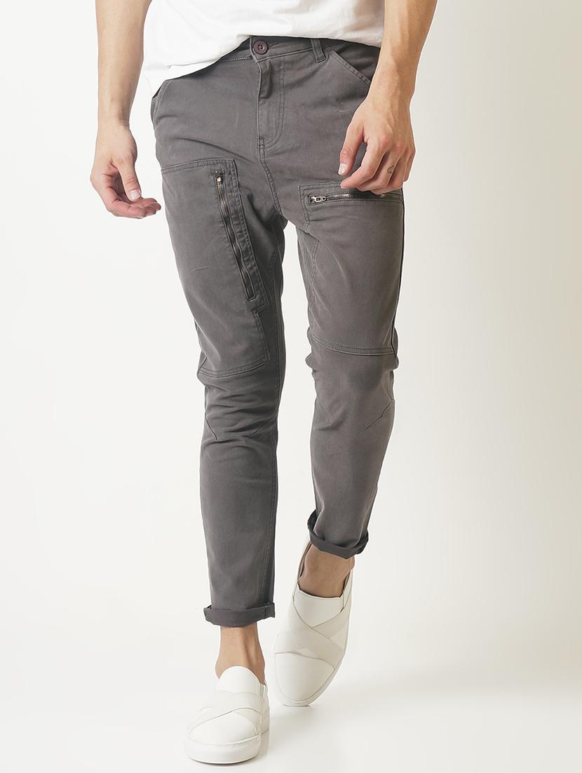 grey solid chinos - 16196656 -  Zoom Image - 0