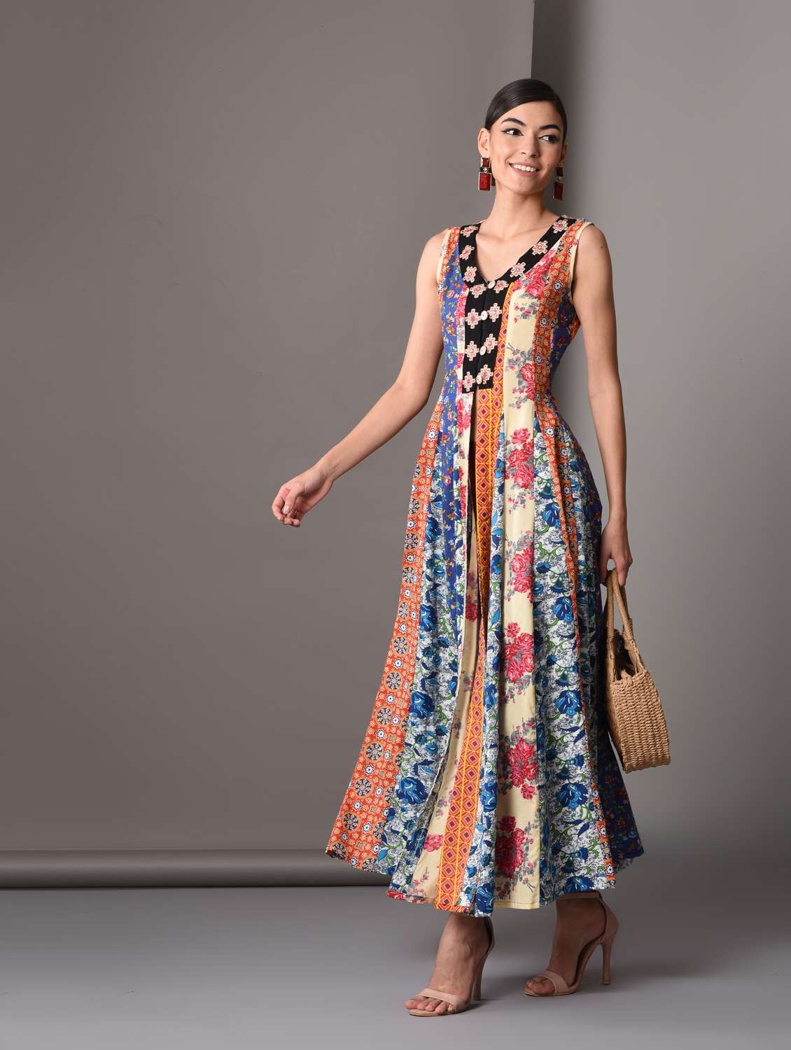 floral printed anarkali kurta