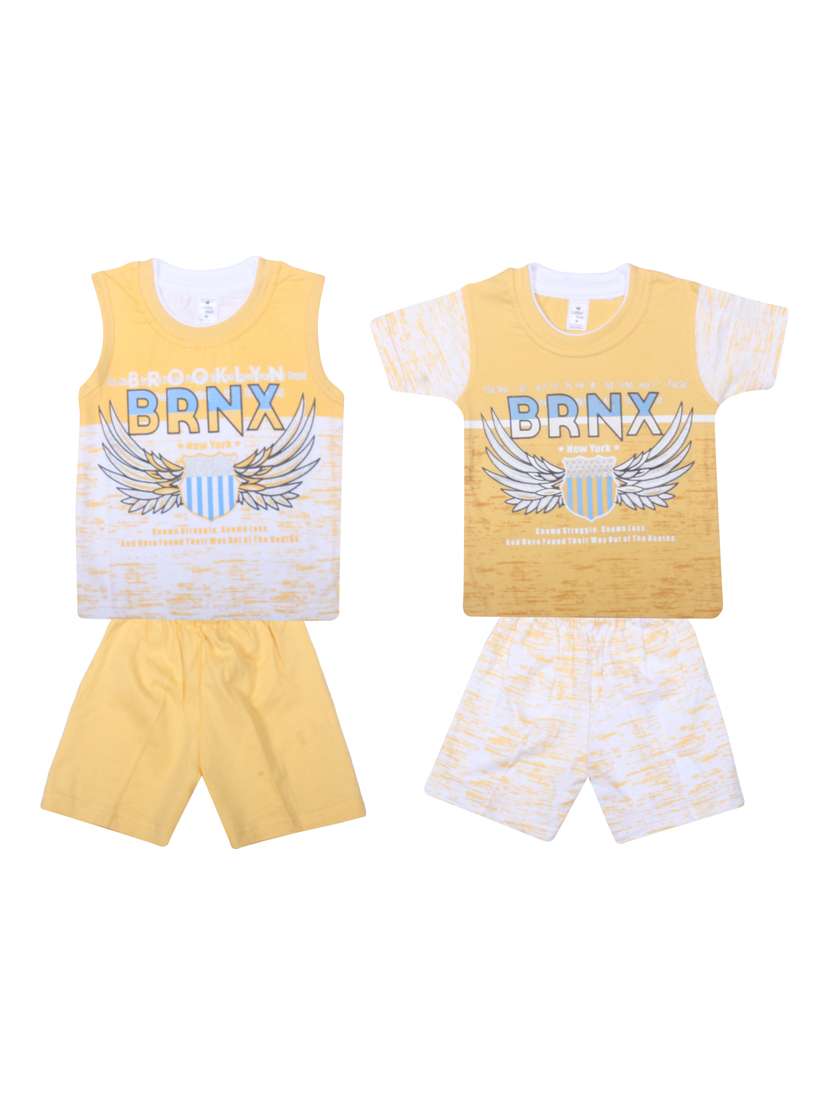 orange cotton twin set