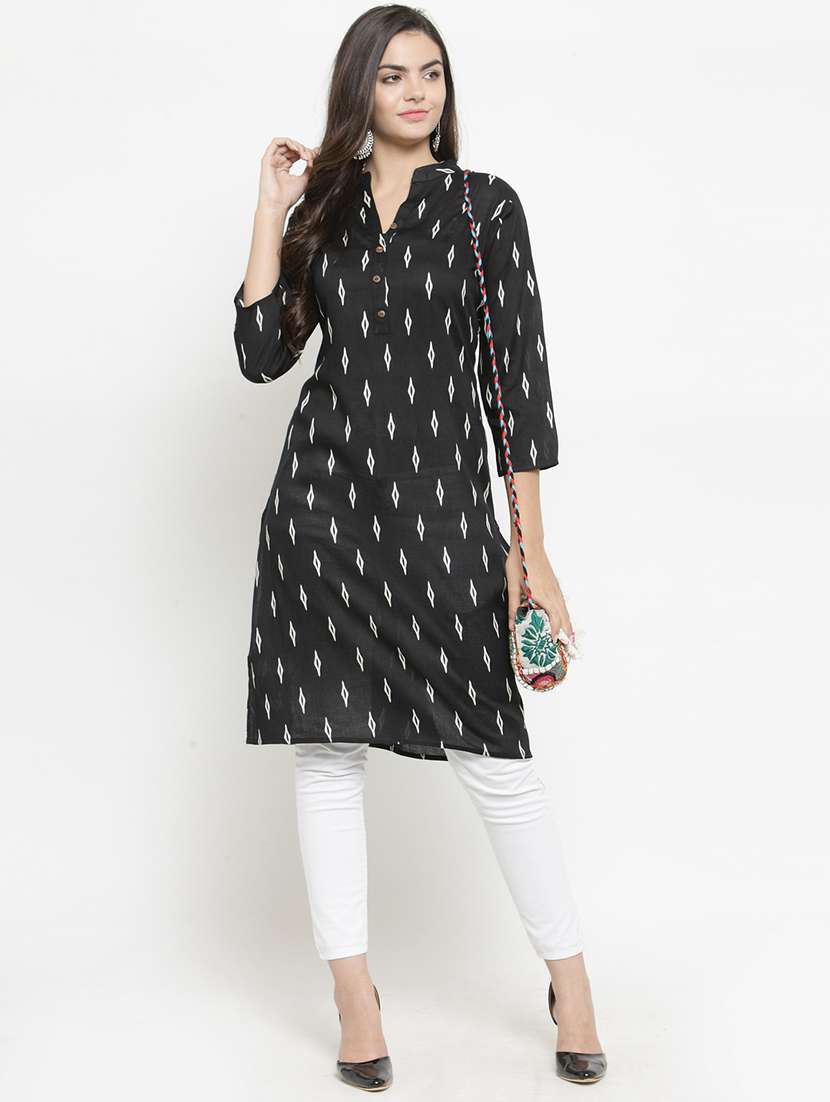 geometrical printed straight kurta