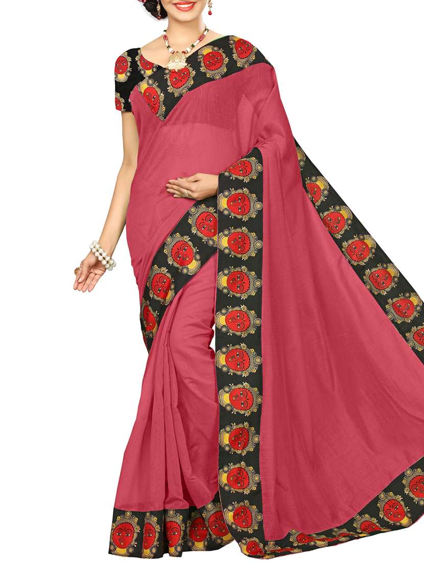 Conversational bordered saree with blouse