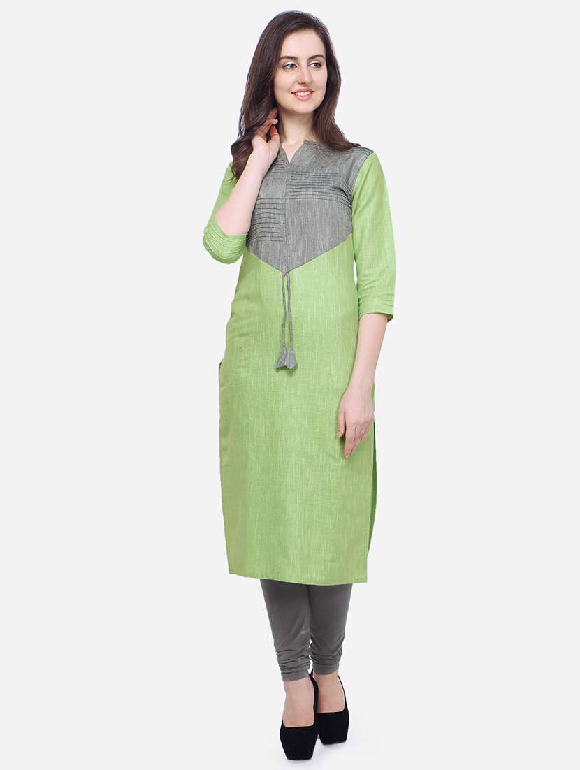 pintucks straight kurta