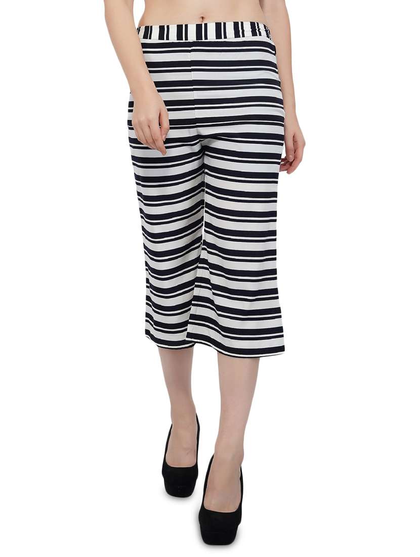 high rise striped culotte - 16208528 -  Zoom Image - 0