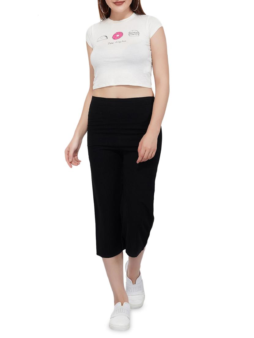 high rise solid culotte - 16208532 - Standard Image - 3
