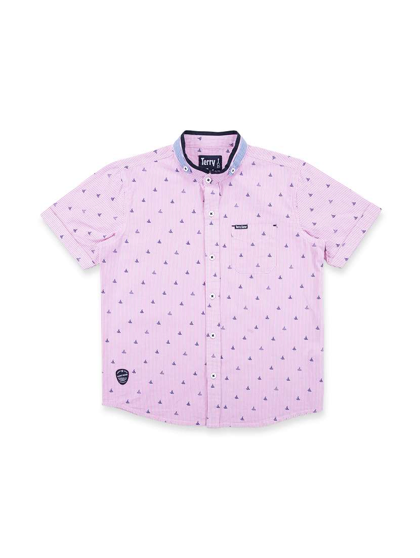 Curve Hem Striped Shirt
