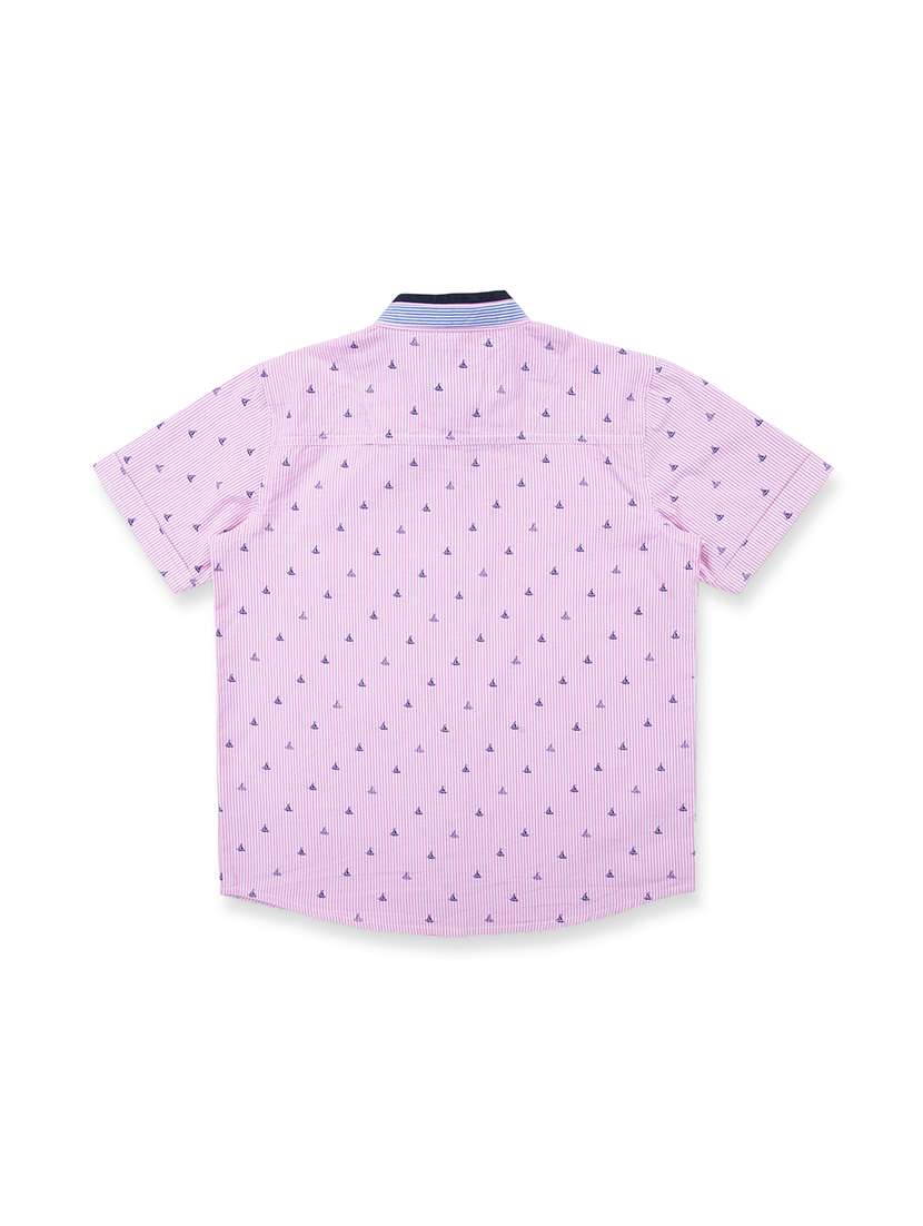 Curve Hem Striped Shirt