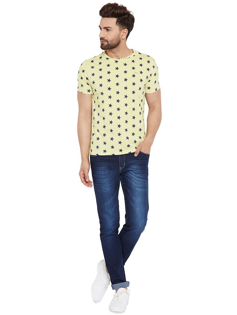 yellow all over print t-shirt - 16214508 -  Standard Image - 3