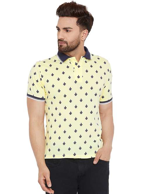 yellow all over print t-shirt - 16214510 - Standard Image - 0