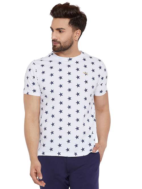 white all over print t-shirt - 16214518 - Standard Image - 0