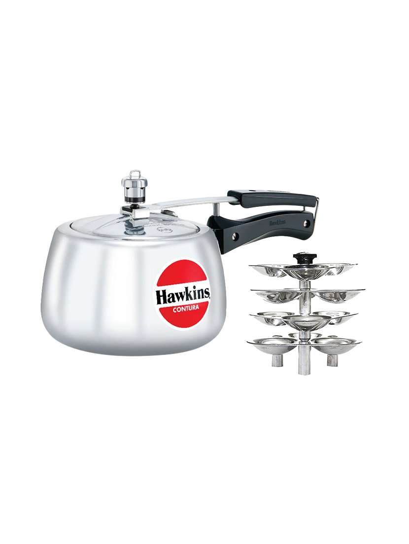 Hawkins Contura Ltr Pressure Cooker Hawkins Idli Stand (12 Idlis) for  Ltr