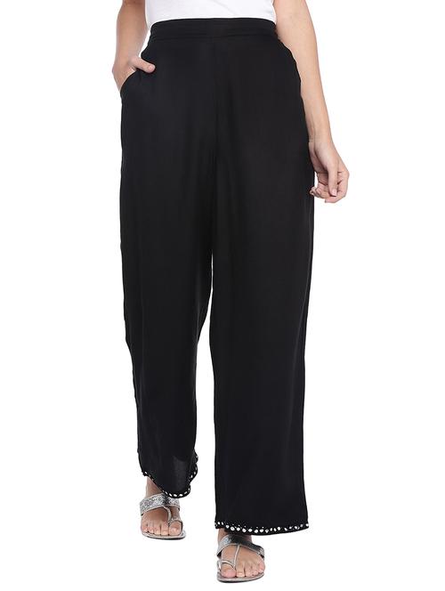 lace insert straight palazzo - 16215193 - Standard Image - 0