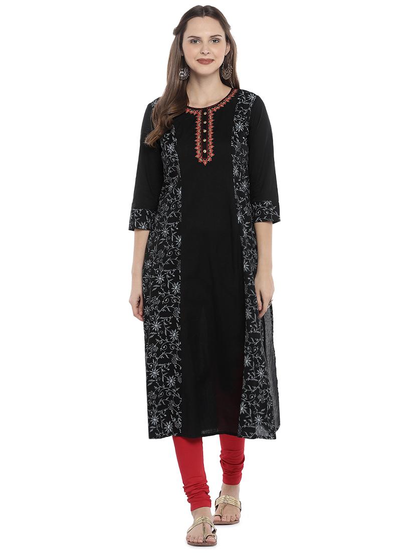 printed flared kurta - 16215284 -  Zoom Image - 0