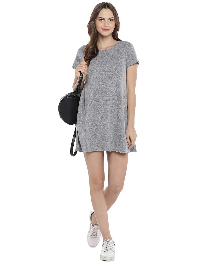 round neck a-line dress - 16215296 - Standard Image - 3