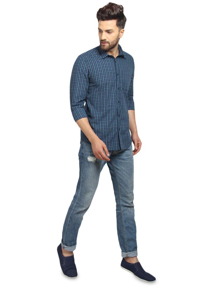 mens checks casual shirt - 16217450 -  Standard Image - 3