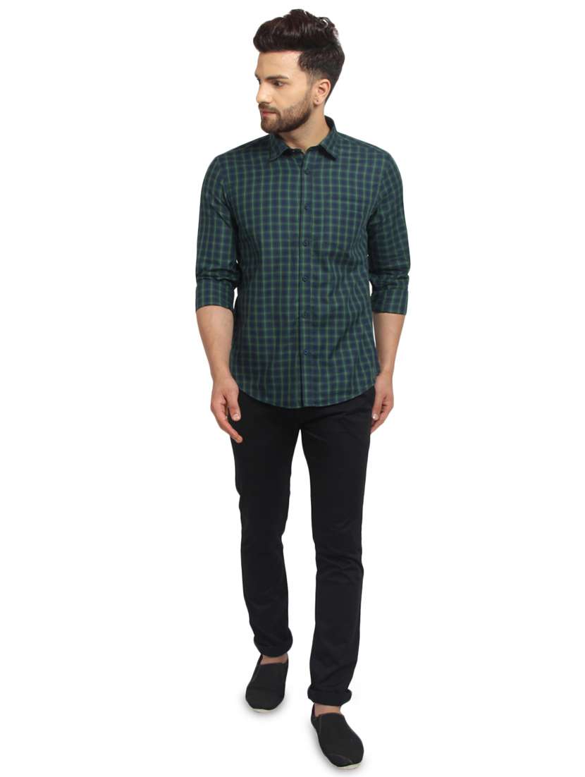 blue checkered casual shirt - 16217451 -  Standard Image - 3