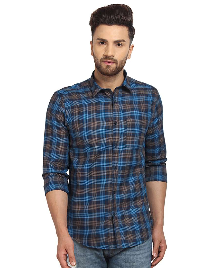 mens checks casual shirt