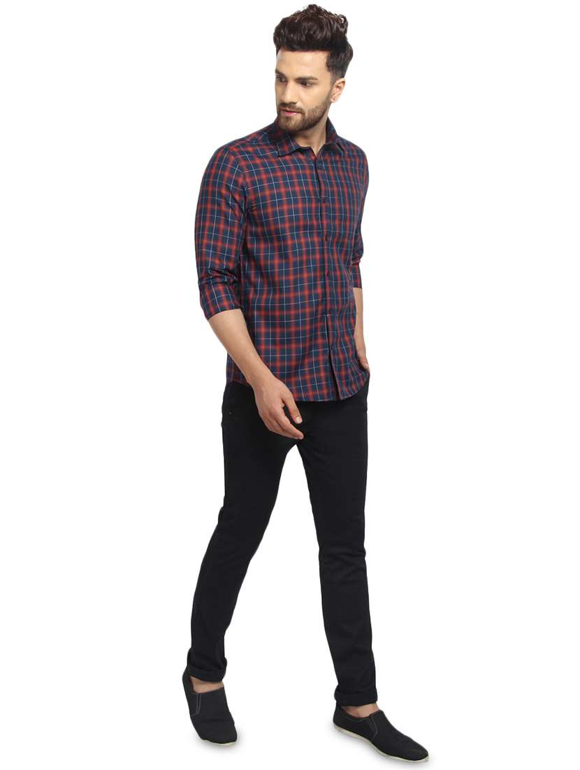 mens checks casual shirt - 16217465 - Standard Image - 3
