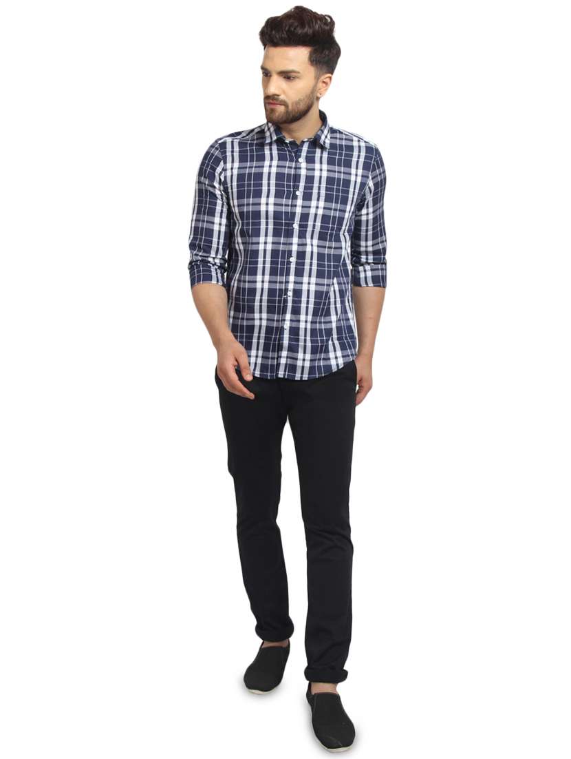 mens checks casual shirt - 16217466 - Standard Image - 3