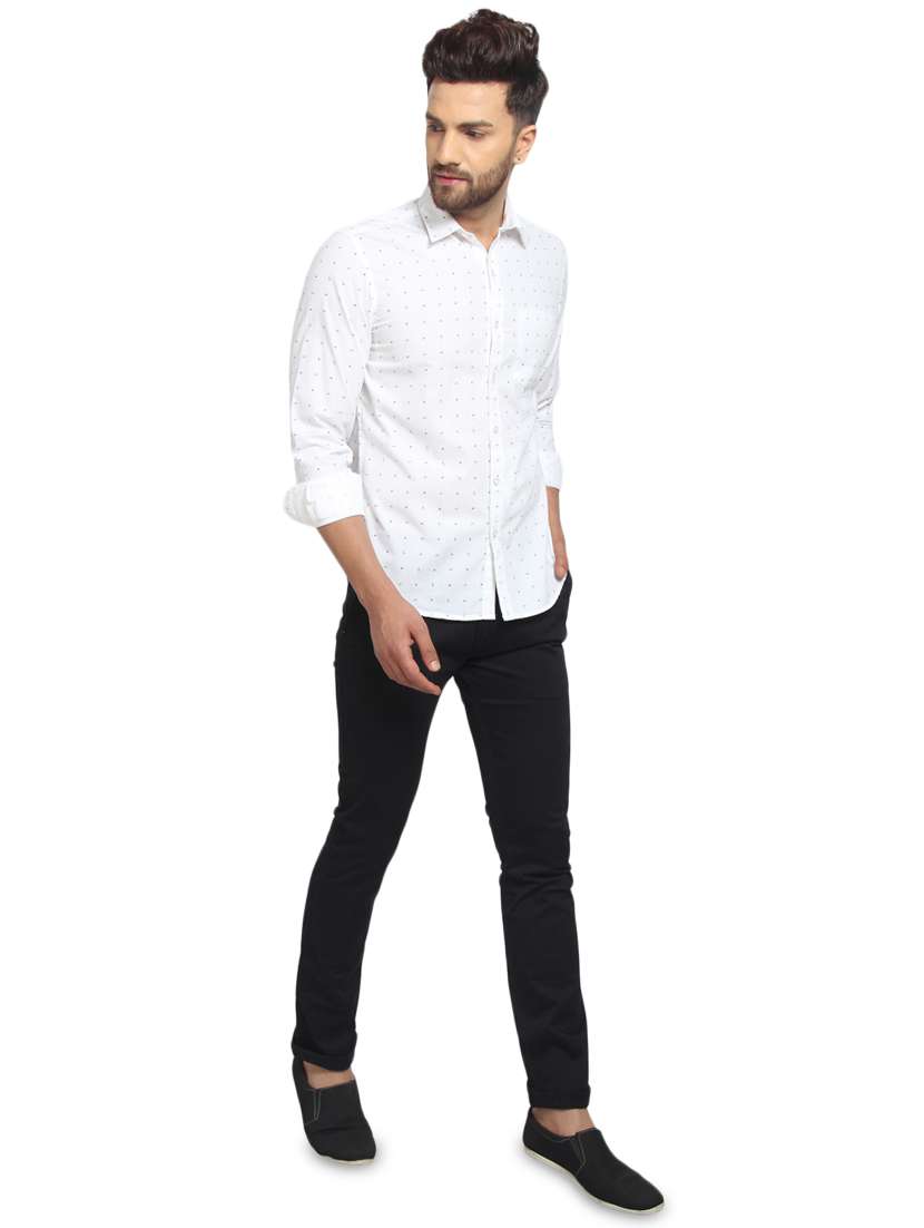 mens micro print casual shirt - 16217474 -  Standard Image - 3