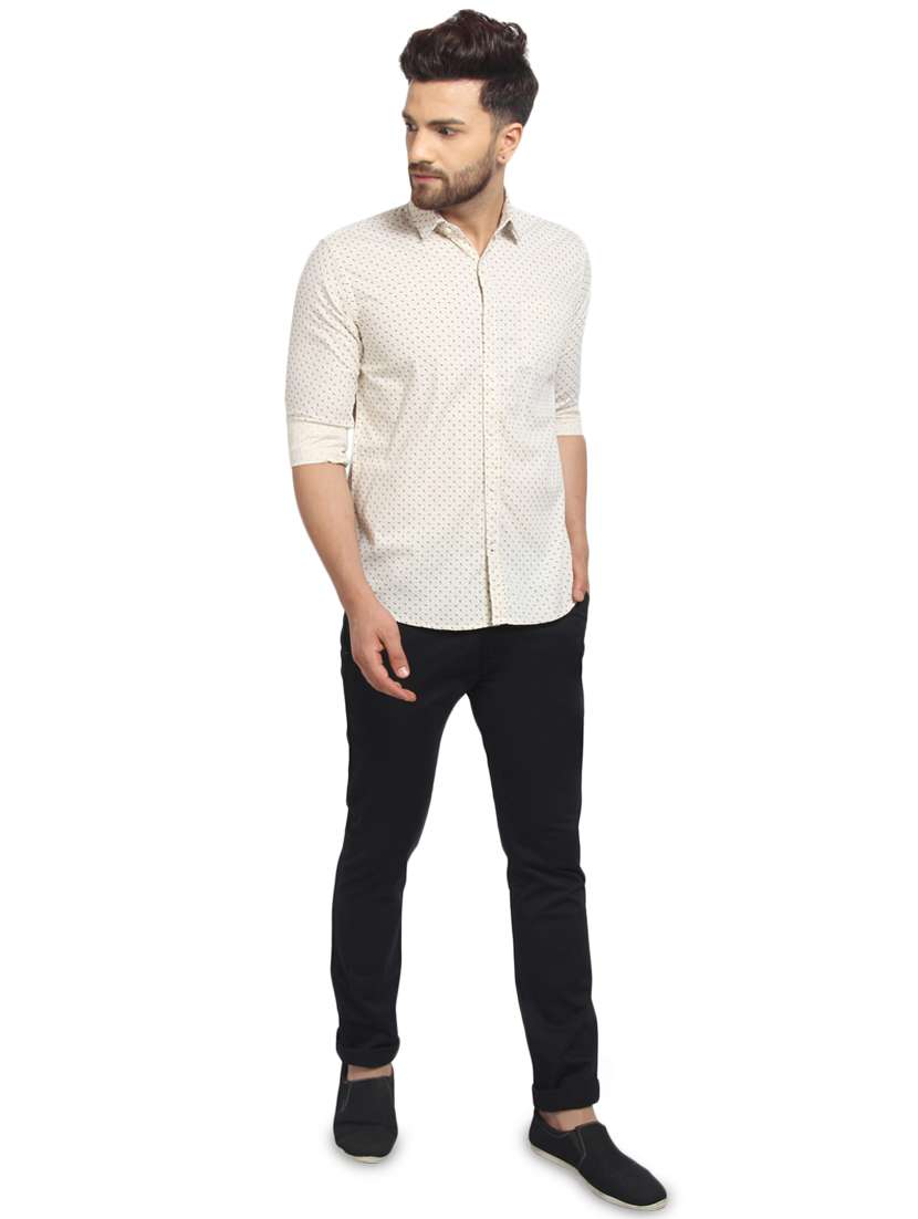 mens micro print casual shirt - 16217480 -  Standard Image - 3