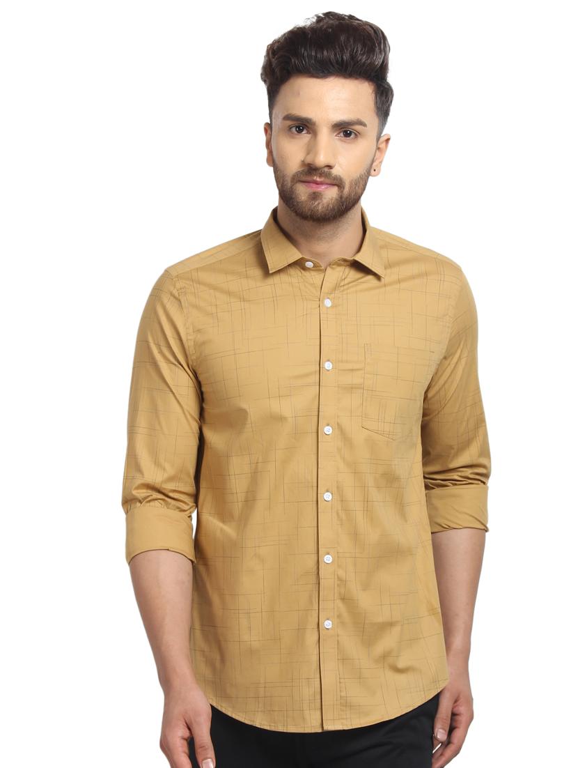 yellow printed casual shirt - 16217496 - Zoom Image - 0
