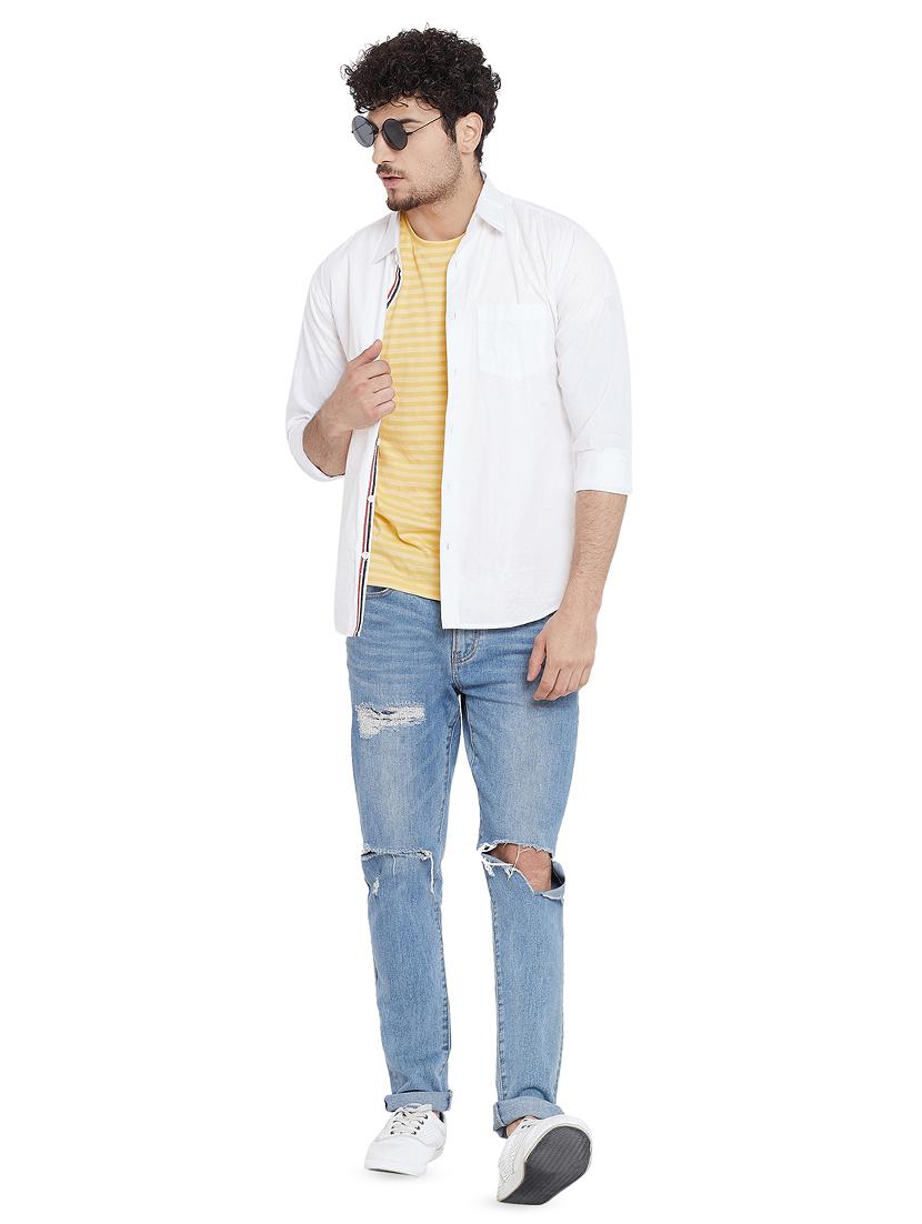 yellow striped t-shirt - 16218809 - Standard Image - 3