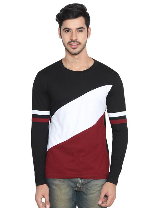 multicolor color block t-shirt - 16219546 -  Standard Image - 0