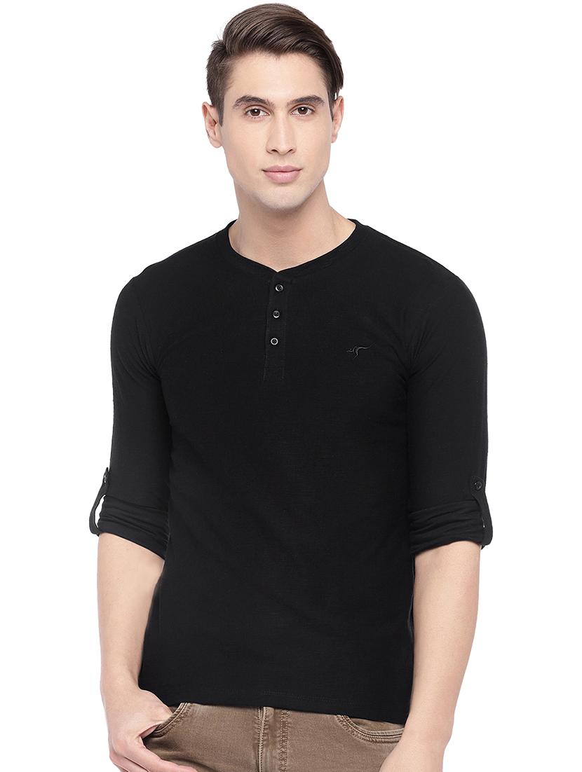 black solid t-shirt - 16220264 - Zoom Image - 0