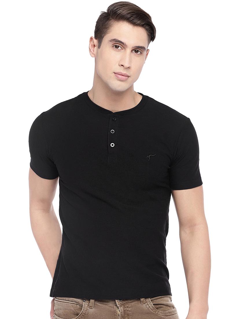 black solid t-shirt - 16220270 - Zoom Image - 0