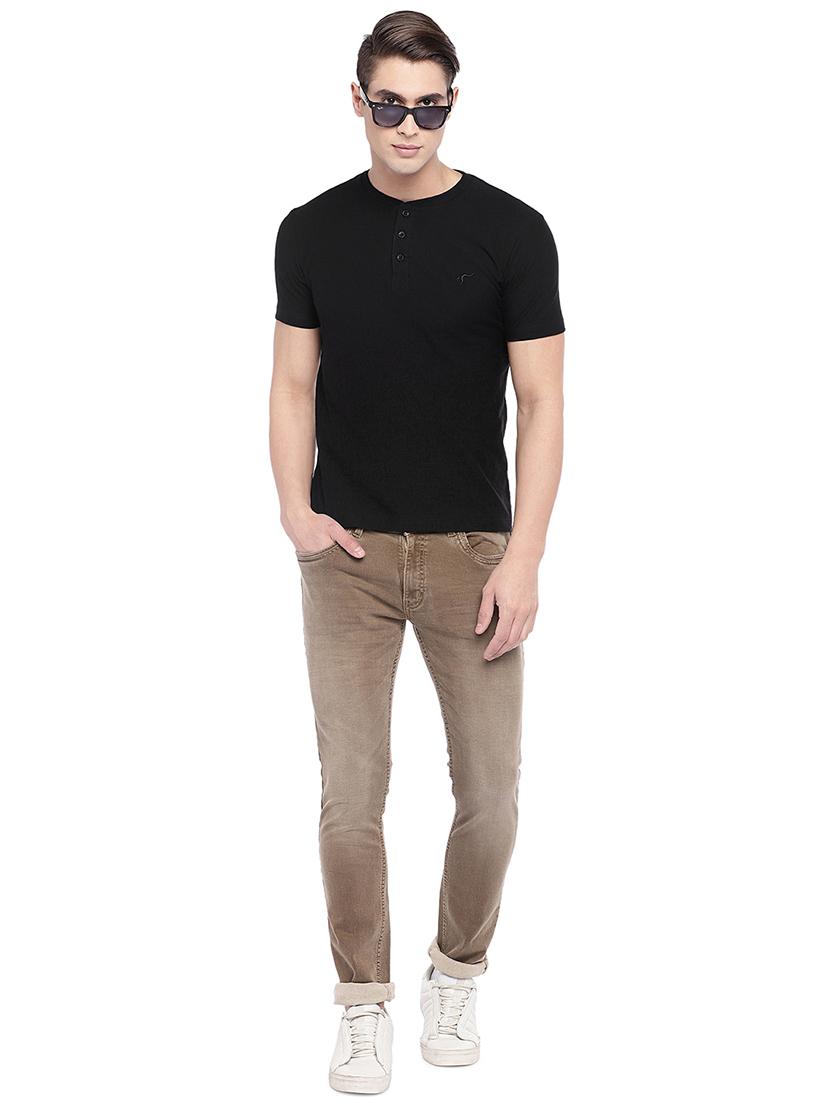 black solid t-shirt - 16220270 - Standard Image - 3