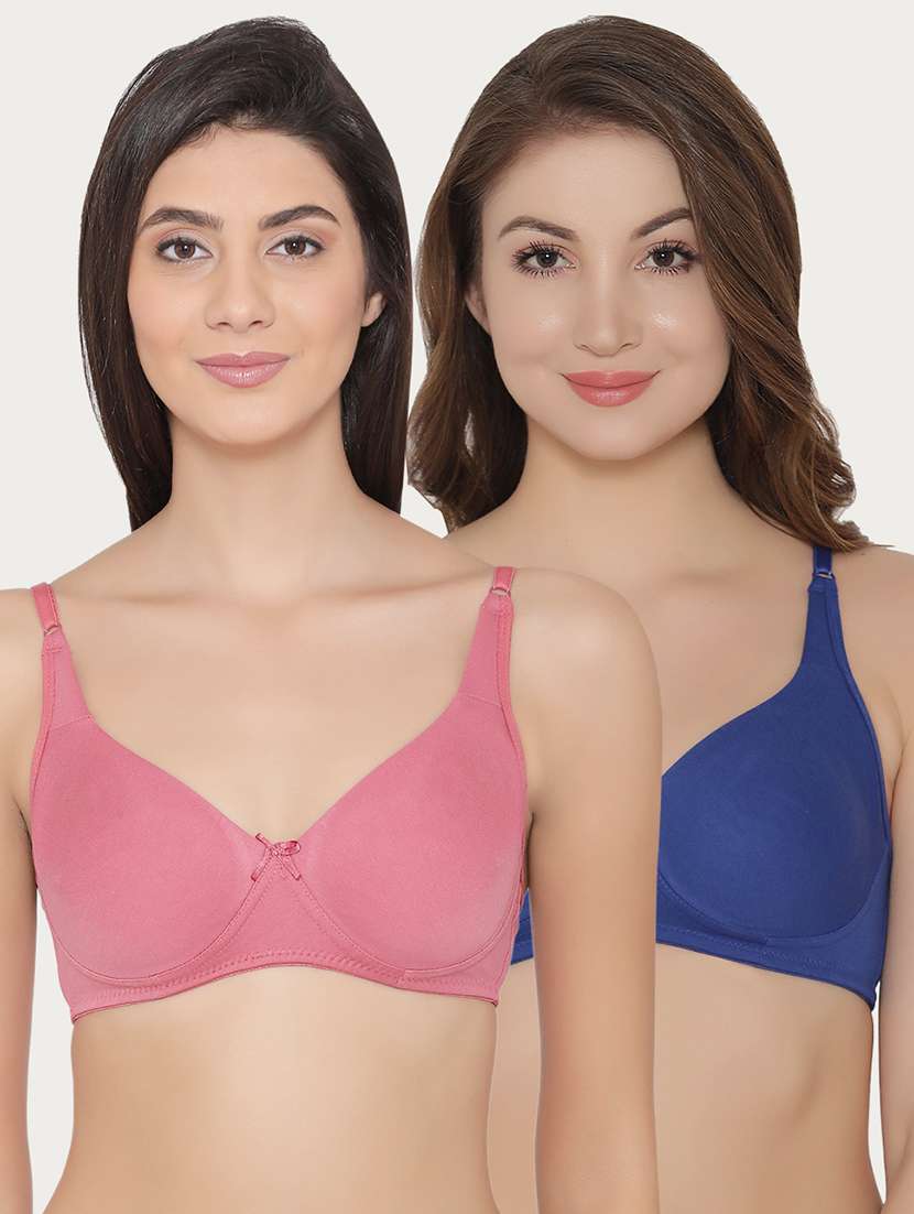 set of 2 bow patch t-shirt bra