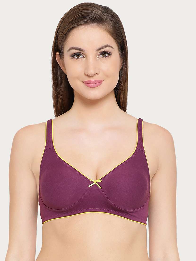 set of 2 contrast bow patch solid  bra - 16221909 -  Standard Image - 3