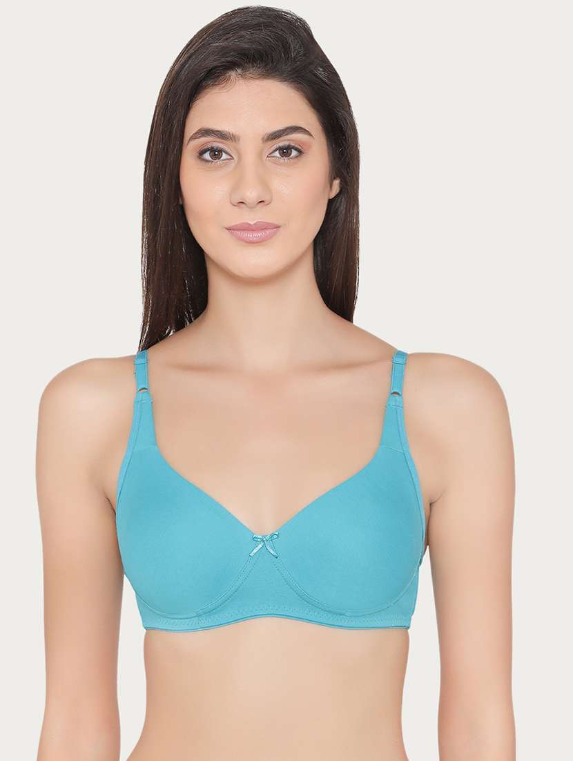 set of 2 contrast bow patch t-shirt bra - 16221911 -  Standard Image - 3
