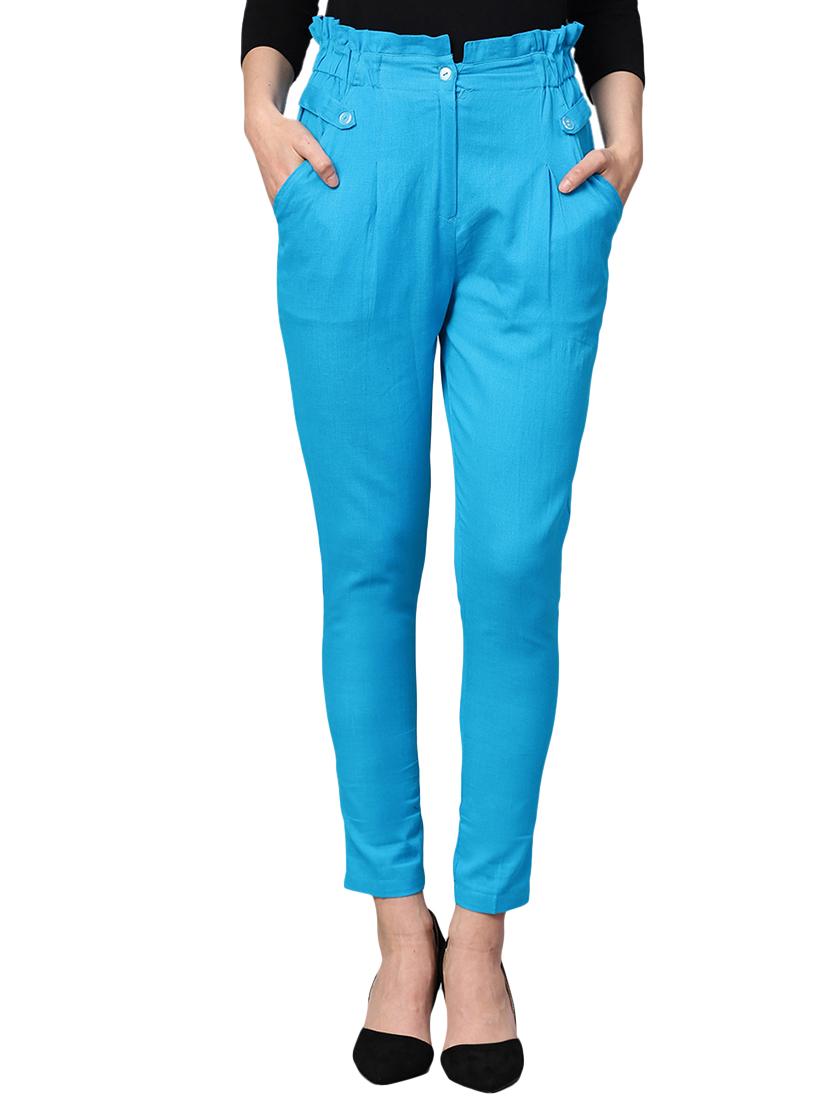 frill waist slim fit trouser - 16225930 -  Zoom Image - 0