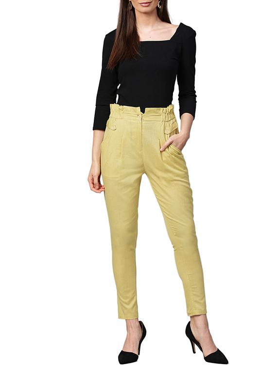 frill waist slim fit trouser - 16225936 - Standard Image - 3
