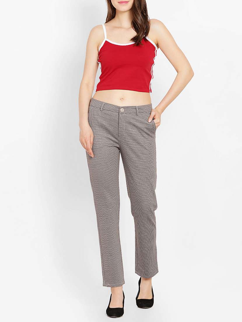 houndstooth flat front trouser - 16226894 - Standard Image - 3