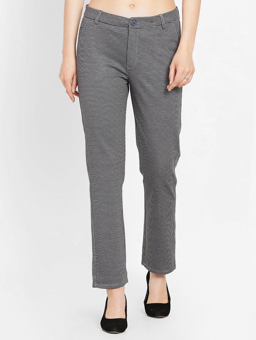 houndstooth flat front trouser - 16226895 -  Zoom Image - 0