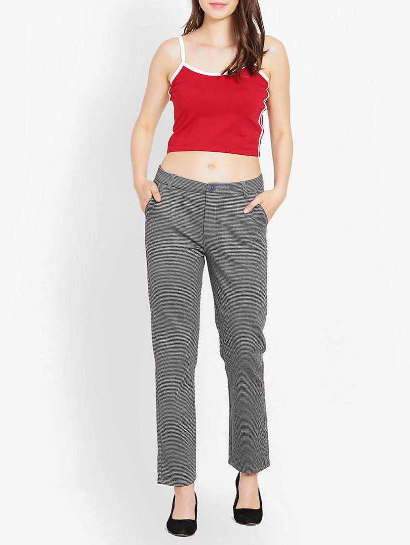 houndstooth flat front trouser - 16226895 - Standard Image - 3