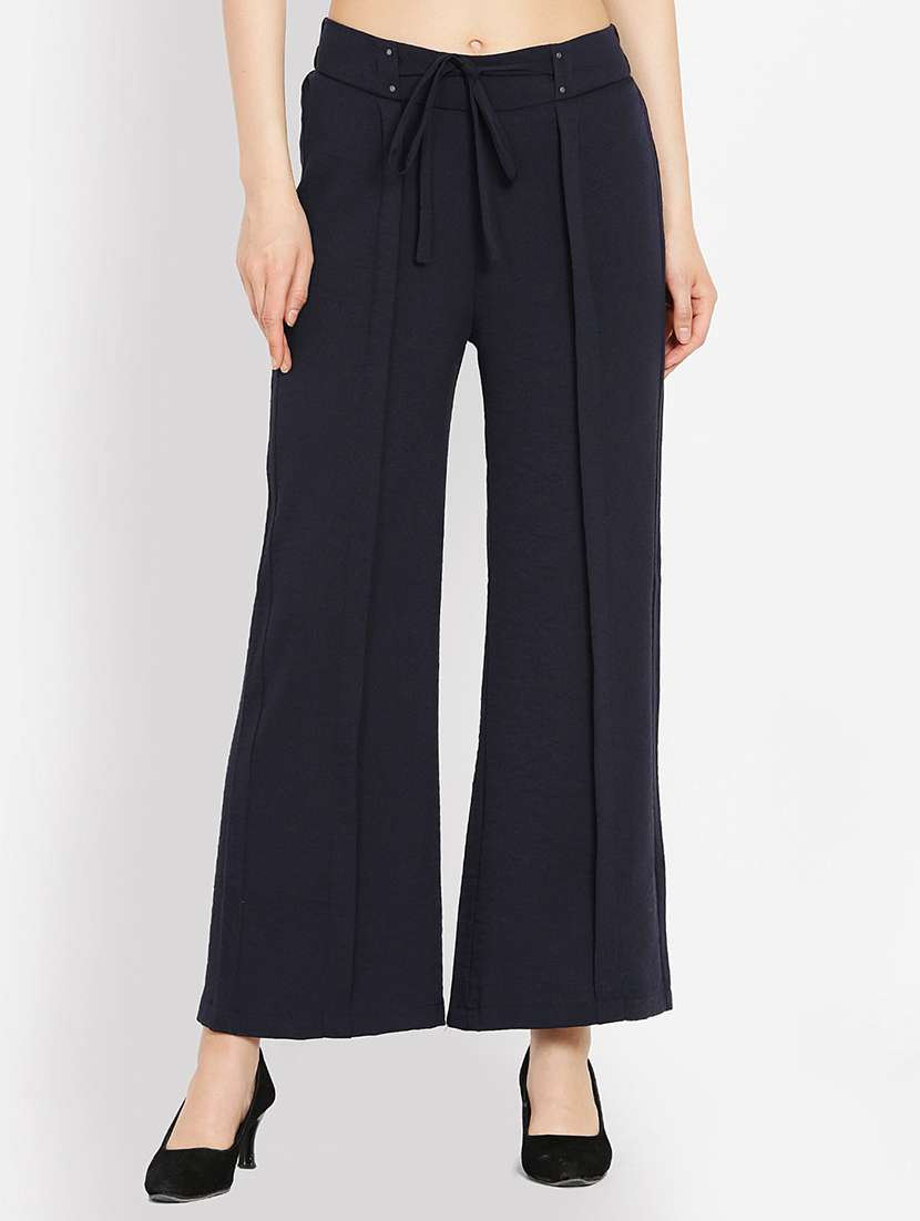 drawstring waist wide leg trouser - 16226899 - Zoom Image - 0