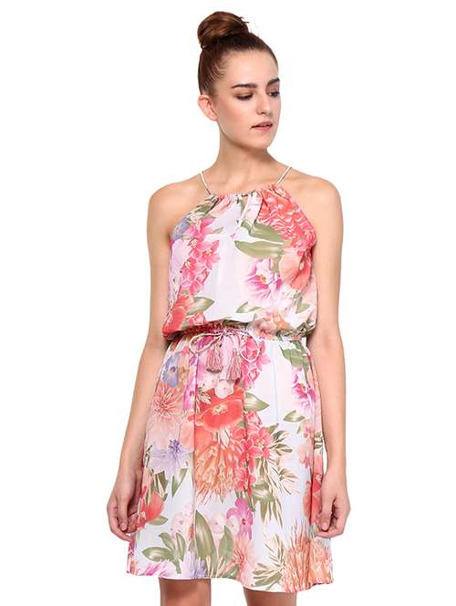 women's fit & flare floral dress - 16227111 -  Standard Image - 0