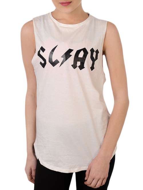graphic print tank tee - 16227419 - Standard Image - 0