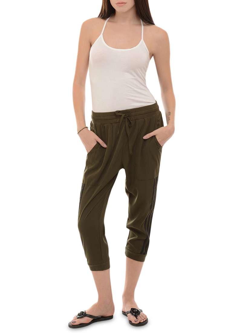 side striped drawstring capri - 16227454 - Standard Image - 3