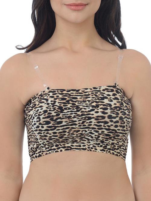 animal print tube bra - 16227480 - Standard Image - 0