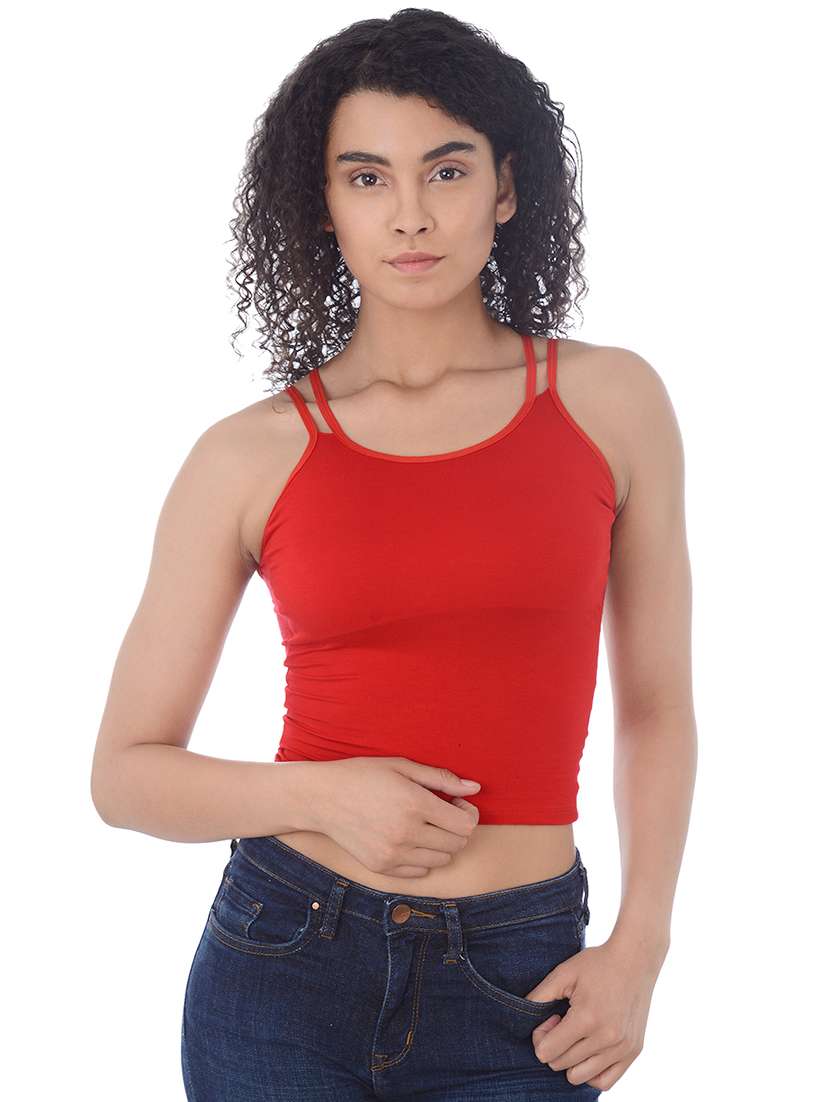 criss cross back solid camisole