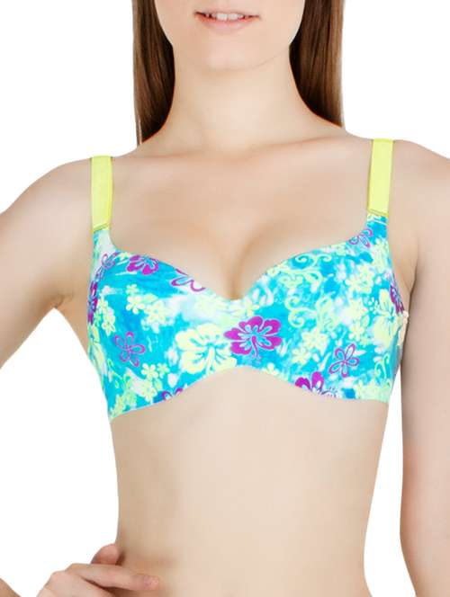 lightly padded floral t-shirt bra - 16227639 - Standard Image - 0